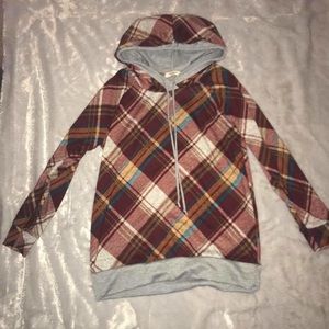 Plaid Hoodie Small NWOT